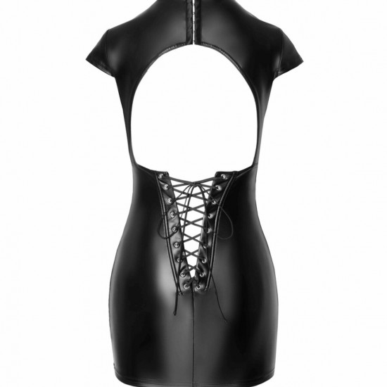 Сукня Noir Handmade F309 Fantasy wetlook mini dress with lace up back - L Сукня Noir Handmade F309 Fantasy wetlook mini dress with lace up back - L