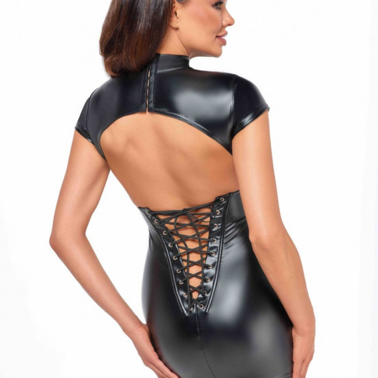 Сукня Noir Handmade F309 Fantasy wetlook mini dress with lace up back - XL Сукня Noir Handmade F309 Fantasy wetlook mini dress with lace up back - XL