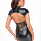 Сукня Noir Handmade F309 Fantasy wetlook mini dress with lace up back - XL Сукня Noir Handmade F309 Fantasy wetlook mini dress with lace up back - XL