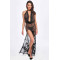 Сукня Noir Handmade F312 Divinity long flocked mesh dress with open back - L