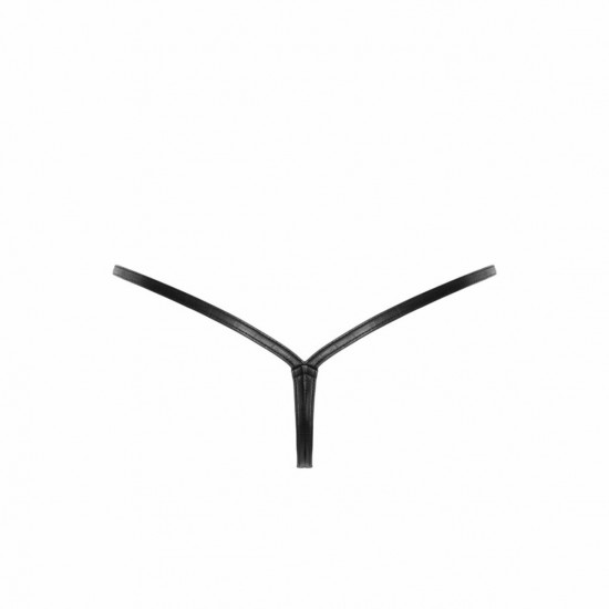 Трусики Noir Handmade P012 Wild crocodile wetlook thong with double opening - S Трусики Noir Handmade P012 Wild crocodile wetlook thong with double opening - S