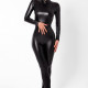 Комбінезон Noir Handmade F319 Caged wetlook catsuit with zippers and ring - S Комбінезон Noir Handmade F319 Caged wetlook catsuit with zippers and ring - S