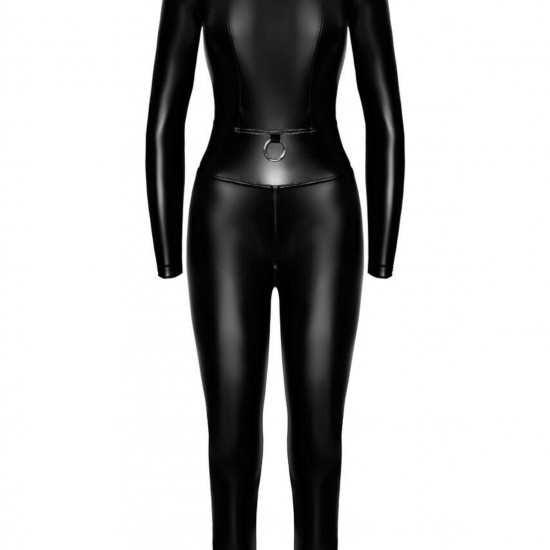 Комбінезон Noir Handmade F319 Caged wetlook catsuit with zippers and ring - 3XL Комбінезон Noir Handmade F319 Caged wetlook catsuit with zippers and ring - 3XL