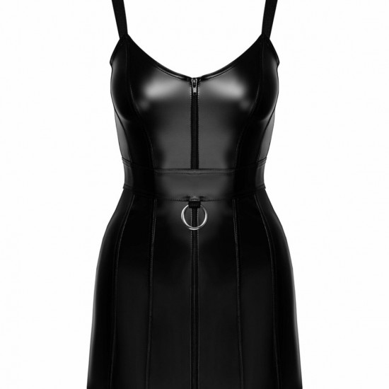 Сукня Noir Handmade F320 Starlet wetlook minidress with ring belt - 3XL Сукня Noir Handmade F320 Starlet wetlook minidress with ring belt - 3XL