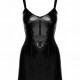 Сукня Noir Handmade F320 Starlet wetlook minidress with ring belt - 3XL Сукня Noir Handmade F320 Starlet wetlook minidress with ring belt - 3XL