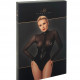 Боді Noir Handmade F321 Edge wetlook and mesh body with rings - XL Боді Noir Handmade F321 Edge wetlook and mesh body with rings - XL