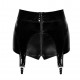 Шортики Noir Handmade F325 Glam suspender wetlook and vinyl shorts - S Шортики Noir Handmade F325 Glam suspender wetlook and vinyl shorts - S
