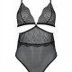 Боді Passion AMBERLY BODY black, L/XL, відкрита спина, низ стрінги Боді Passion AMBERLY BODY black, L/XL, відкрита спина, низ стрінги