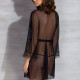 Пеньюар Passion AMBERLY PEIGNOIR black, XXL/XXXL, пояс у комплекті Пеньюар Passion AMBERLY PEIGNOIR black, XXL/XXXL, пояс у комплекті