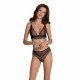 Комплект Passion AMBERLY SET black, S/M, бралет і трусики бразиліана Комплект Passion AMBERLY SET black, S/M, бралет і трусики бразиліана