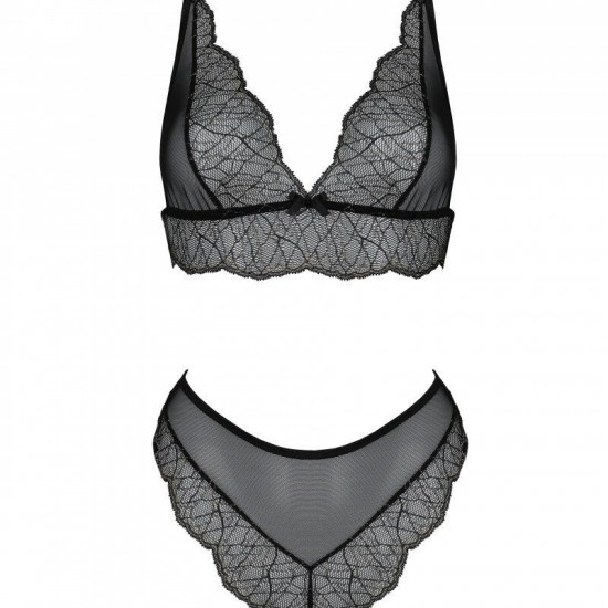 Комплект Passion AMBERLY SET black, S/M, бралет і трусики бразиліана Комплект Passion AMBERLY SET black, S/M, бралет і трусики бразиліана