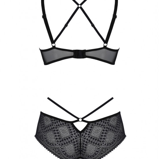 Комплект Passion DROSERA BIKINI black, L/XL, бюстгальтер і трусики-кюлоти Комплект Passion DROSERA BIKINI black, L/XL, бюстгальтер і трусики-кюлоти