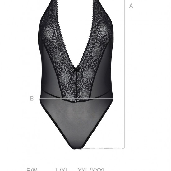Боді Passion DROSERA BODY black, L/XL, високі вирізи, верх на зав’язках Боді Passion DROSERA BODY black, L/XL, високі вирізи, верх на зав’язках