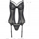 Корсет Passion DROSERA CORSET black, XXL/XXXL, з кріпленнями для панчіх, трусики в комплекті Корсет Passion DROSERA CORSET black, XXL/XXXL, з кріпленнями для панчіх, трусики в комплекті