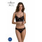 Комплект Passion DROSERA SET black, L/XL, сітка+мереживо, бюстьє та трусики танга