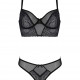 Комплект Passion DROSERA SET black S/M, сітка+мереживо, бюстьє та трусики танга Комплект Passion DROSERA SET black S/M, сітка+мереживо, бюстьє та трусики танга