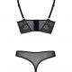 Комплект Passion DROSERA SET black S/M, сітка+мереживо, бюстьє та трусики танга Комплект Passion DROSERA SET black S/M, сітка+мереживо, бюстьє та трусики танга