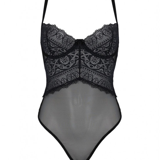 Боді Passion KERRIA BODY black, L/XL, з високими вирізами та верхом балконет Боді Passion KERRIA BODY black, L/XL, з високими вирізами та верхом балконет