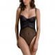 Боді Passion KERRIA BODY black, S/M, з високими вирізами та верхом балконет Боді Passion KERRIA BODY black, S/M, з високими вирізами та верхом балконет