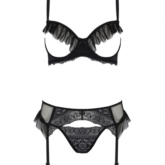Комплект Passion KERRIA SET WITH OPEN BRA black XXL/XXXL - ECO Passion Комплект Passion KERRIA SET WITH OPEN BRA black XXL/XXXL - ECO Passion