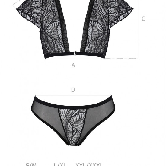 Комплект Passion LEAFA BIKINI black XXL/XXXL - ECO Passion Комплект Passion LEAFA BIKINI black XXL/XXXL - ECO Passion