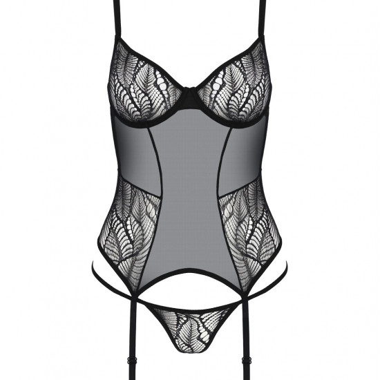 Корсет Passion LEAFA CORSET black S/M - ECO Passion Корсет Passion LEAFA CORSET black S/M - ECO Passion