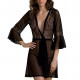 Пеньюар Passion LEAFA PEIGNOIR black S/M - ECO Passion Пеньюар Passion LEAFA PEIGNOIR black S/M - ECO Passion