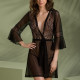 Пеньюар Passion LEAFA PEIGNOIR black S/M - ECO Passion Пеньюар Passion LEAFA PEIGNOIR black S/M - ECO Passion