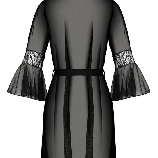 Пеньюар Passion LEAFA PEIGNOIR black XXL/XXXL - ECO Passion Пеньюар Passion LEAFA PEIGNOIR black XXL/XXXL - ECO Passion