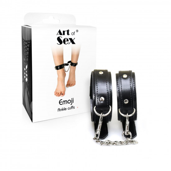 Поножі з екошкіри Art of Sex - Legcuffs Emoji Поножі з екошкіри Art of Sex - Legcuffs Emoji