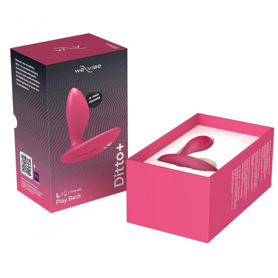 Анальна смарт-вібропробка We-Vibe Ditto+ Cosmic Pink з пультом ДК Анальна смарт-вібропробка We-Vibe Ditto+ Cosmic Pink з пультом ДК