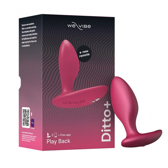 Анальна смарт-вібропробка We-Vibe Ditto+ Cosmic Pink з пультом ДК Анальна смарт-вібропробка We-Vibe Ditto+ Cosmic Pink з пультом ДК