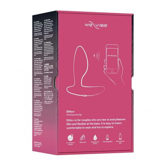 Анальна смарт-вібропробка We-Vibe Ditto+ Cosmic Pink з пультом ДК Анальна смарт-вібропробка We-Vibe Ditto+ Cosmic Pink з пультом ДК
