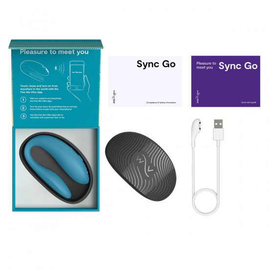 Смарт-вібратор для пар We-Vibe Sync GO Turquoise Смарт-вібратор для пар We-Vibe Sync GO Turquoise