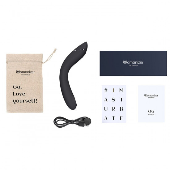 Вібратор для точки G з вакуумною стимуляцією Womanizer OG Dark Grey Вібратор для точки G з вакуумною стимуляцією Womanizer OG Dark Grey