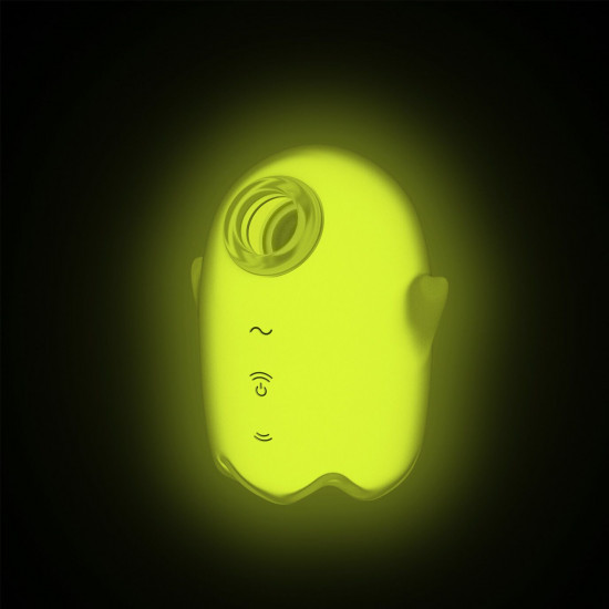 Вакуумний кліторальний стимулятор з вібрацією Satisfyer Glowing Ghost Yellow, світиться в темряві Вакуумний кліторальний стимулятор з вібрацією Satisfyer Glowing Ghost Yellow, світиться в темряві