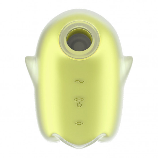Вакуумний кліторальний стимулятор з вібрацією Satisfyer Glowing Ghost Yellow, світиться в темряві Вакуумний кліторальний стимулятор з вібрацією Satisfyer Glowing Ghost Yellow, світиться в темряві