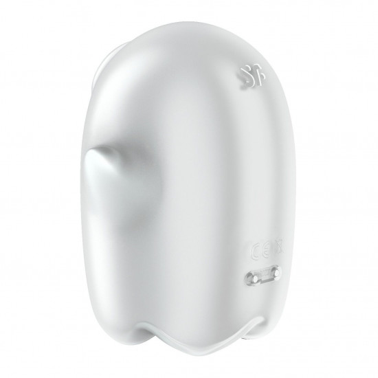 Вакуумний кліторальний стимулятор з вібрацією Satisfyer Glowing Ghost White, світиться в темряві Вакуумний кліторальний стимулятор з вібрацією Satisfyer Glowing Ghost White, світиться в темряві