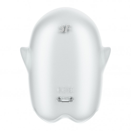 Вакуумний кліторальний стимулятор з вібрацією Satisfyer Glowing Ghost White, світиться в темряві Вакуумний кліторальний стимулятор з вібрацією Satisfyer Glowing Ghost White, світиться в темряві