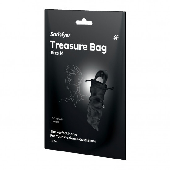 Мішечок для зберігання іграшок Satisfyer Treasure Bag M Black Мішечок для зберігання іграшок Satisfyer Treasure Bag M Black
