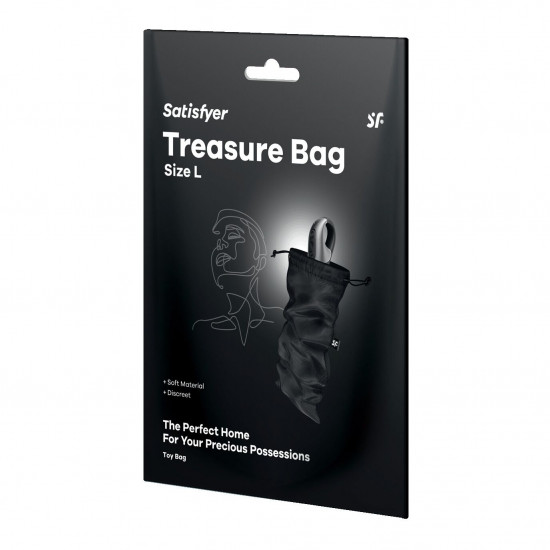 Мішечок для зберігання іграшок Satisfyer Treasure Bag L Black Мішечок для зберігання іграшок Satisfyer Treasure Bag L Black