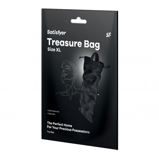 Мішечок для зберігання іграшок Satisfyer Treasure Bag XL Black Мішечок для зберігання іграшок Satisfyer Treasure Bag XL Black