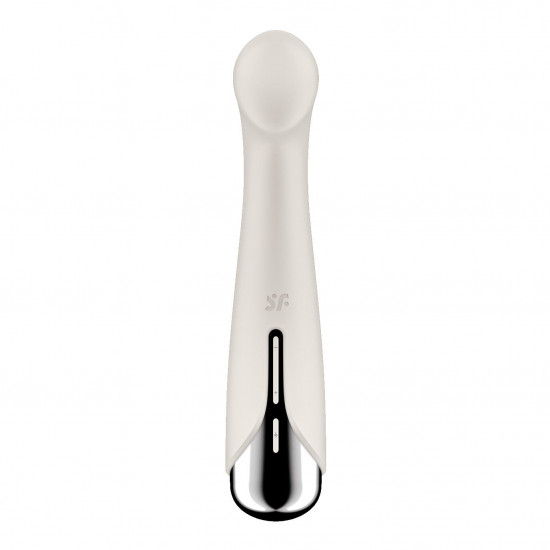 Вібратор з ротацією Satisfyer Spinning G-Spot 1 Beige, плоский майданчик для стимуляції точки G Вібратор з ротацією Satisfyer Spinning G-Spot 1 Beige, плоский майданчик для стимуляції точки G