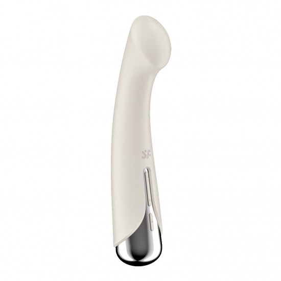 Вібратор з ротацією Satisfyer Spinning G-Spot 1 Beige, плоский майданчик для стимуляції точки G Вібратор з ротацією Satisfyer Spinning G-Spot 1 Beige, плоский майданчик для стимуляції точки G