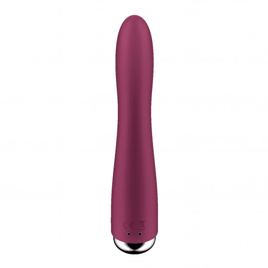 Вібратор точки G з обертанням Satisfyer Spinning Vibe 1 Red, 2 мотори Вібратор точки G з обертанням Satisfyer Spinning Vibe 1 Red, 2 мотори