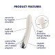 Вібратор точки G з обертанням Satisfyer Spinning Vibe 1 Beige, 2 мотори Вібратор точки G з обертанням Satisfyer Spinning Vibe 1 Beige, 2 мотори