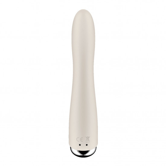 Вібратор точки G з обертанням Satisfyer Spinning Vibe 1 Beige, 2 мотори Вібратор точки G з обертанням Satisfyer Spinning Vibe 1 Beige, 2 мотори
