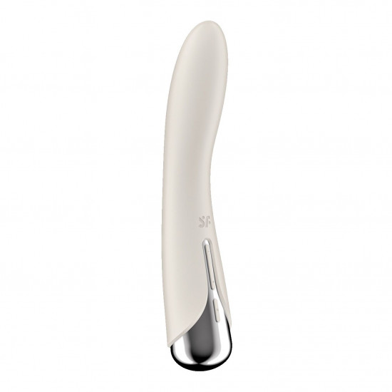 Вібратор точки G з обертанням Satisfyer Spinning Vibe 1 Beige, 2 мотори Вібратор точки G з обертанням Satisfyer Spinning Vibe 1 Beige, 2 мотори