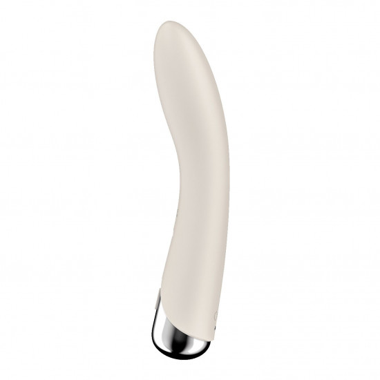 Вібратор точки G з обертанням Satisfyer Spinning Vibe 1 Beige, 2 мотори Вібратор точки G з обертанням Satisfyer Spinning Vibe 1 Beige, 2 мотори