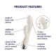 Вібратор-кролик з ротацією Satisfyer Spinning Rabbit 1 Beige, 3 мотори Вібратор-кролик з ротацією Satisfyer Spinning Rabbit 1 Beige, 3 мотори